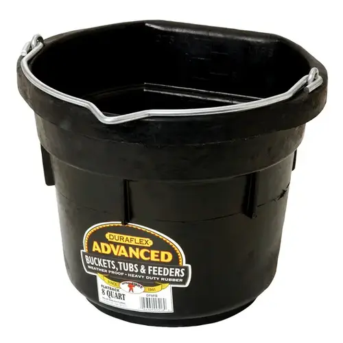 8 Quart Flat Back Rubber Bucket 8 Quart Flat Back Rubber Bucket