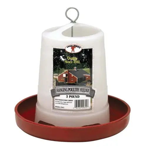 Poultry Feeder, 3 lb Capacity, Plastic - pack of 12 Poultry Feeder, 3 lb Capacity, Plastic - pack of 12