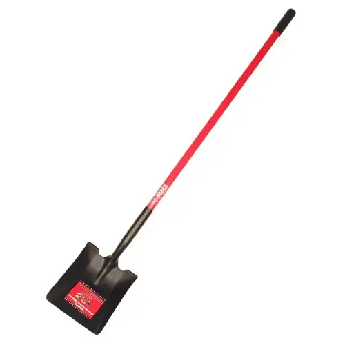 Shovel, 9-1/2 in W Blade, 14 ga Gauge, Steel Blade, Fiberglass Handle, Comfort Grip Handle