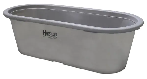 Alligator Brand Stock Tank Polyethylene PRE226 Round-End 2x2x6 160-Gallon Gray 22612352