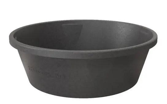 Redbarn Flexible Feed Pan 15 gal Rubber Black 5600115