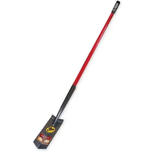 Trenching Shovel, 4 in W Blade, 14 ga Gauge, Steel Blade, Fiberglass Handle, Long Handle Trenching Shovel, 4 in W Blade, 14 ga Gauge, Steel Blade, Fiberglass Handle, Long Handle