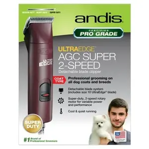 Andis Company 24485-AGC2 UltraEdge AGC Super 2-Speed Detachable Blade Clipper - Burgundy