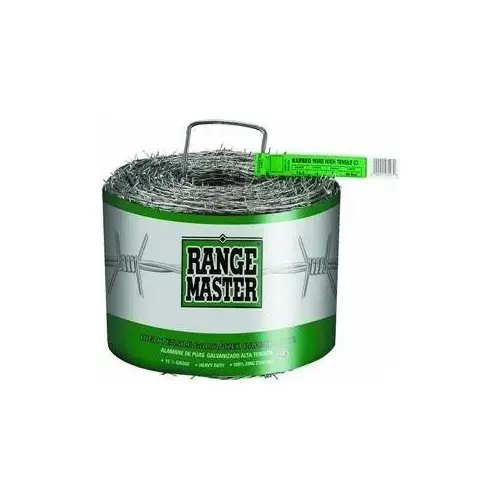 Class 3 Barbed Wire, 1320 ft L, 15-1/2 Gauge, 5 in Points Spacing, Zinc Class 3 Barbed Wire, 1320 ft L, 15-1/2 Gauge, 5 in Points Spacing, Zinc