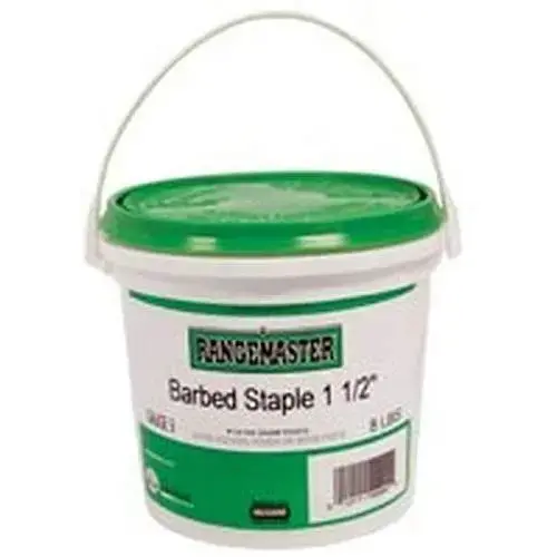 Barbed Staple 1-1/2" 8-lb Bucket Galvanized Barbed Staple 1-1/2" 8-lb Bucket Galvanized