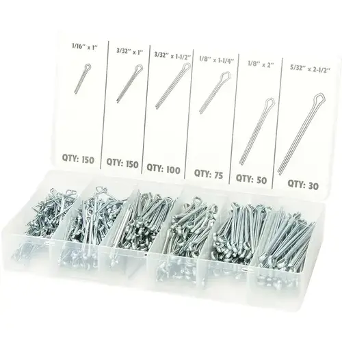 Cotter Pin Assortment - 555 pieces Cotter Pin Assortment - 555 pieces