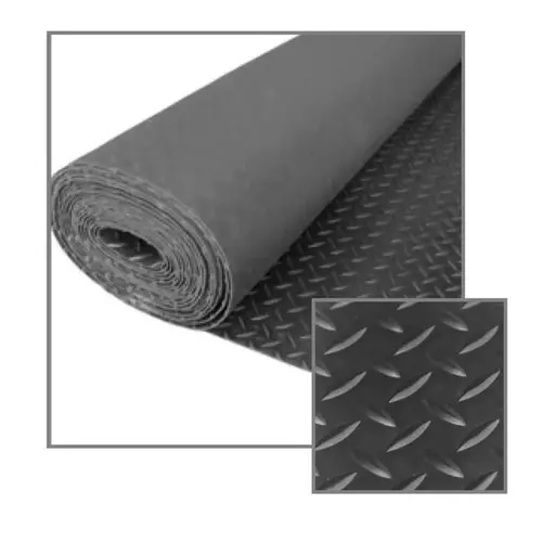 40-Foot Checker-Plate Rolled Rubber Mat 40-Foot Checker-Plate Rolled Rubber Mat