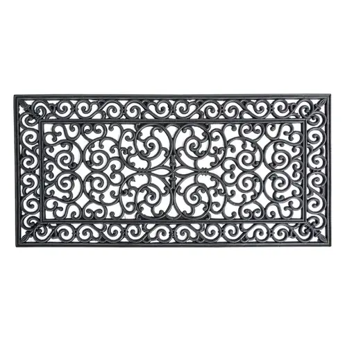 AmeriHome 4' x 2' Decorative Scrollwork Entryway Rubber Door Mat AmeriHome 4' x 2' Decorative Scrollwork Entryway Rubber Door Mat