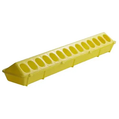 Plastic Flip Top Ground Feeder - Yellow - pack of 12 Plastic Flip Top Ground Feeder - Yellow - pack of 12