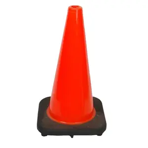 Hygrade FC180 18" PVC Traffic Safety Cone - Orange w/ Reflective Collar