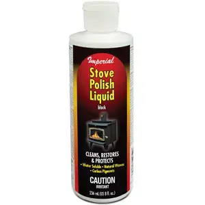 IMPERIAL KK0057 Stove Polish, Liquid, Opaque Black, Pleasant, 8 fl-oz Bottle