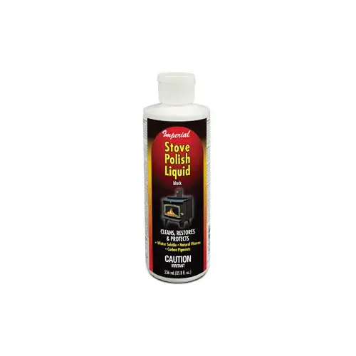 Stove Polish, Liquid, Opaque Black, Pleasant, 8 fl-oz Bottle Stove Polish, Liquid, Opaque Black, Pleasant, 8 fl-oz Bottle