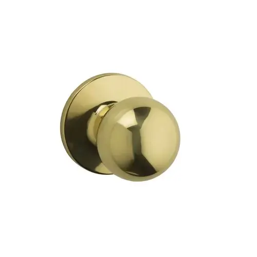 Regina Passage Door Knob Set with Round Rose from the SafeLock Series Bright Brass Regina Passage Door Knob Set with Round Rose from the SafeLock Series Bright Brass