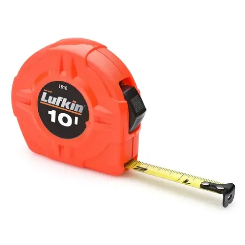 Hi-Viz Series Tape Measure, 10 ft L Blade, 1/2 in W Blade, Steel Blade, Plastic Case Orange Hi-Viz Series Tape Measure, 10 ft L Blade, 1/2 in W Blade, Steel Blade, Plastic Case Orange