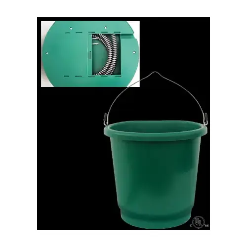 12 Qt Heated Flat-Back Rubber Bucket - 3 gal 12 Qt Heated Flat-Back Rubber Bucket - 3 gal