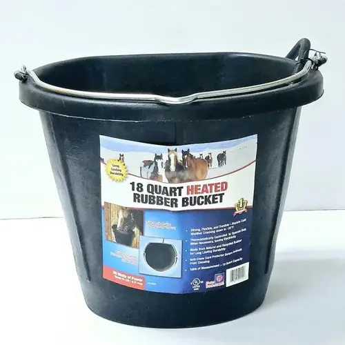 18 QT HEATED FLAT-BACK RUBBER BUCKET - FARM INNOVATORS 18 QT HEATED FLAT-BACK RUBBER BUCKET - FARM INNOVATORS