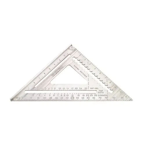 12-Inch Aluminum Rafter Angle Square w/Manual Silver 12-Inch Aluminum Rafter Angle Square w/Manual Silver