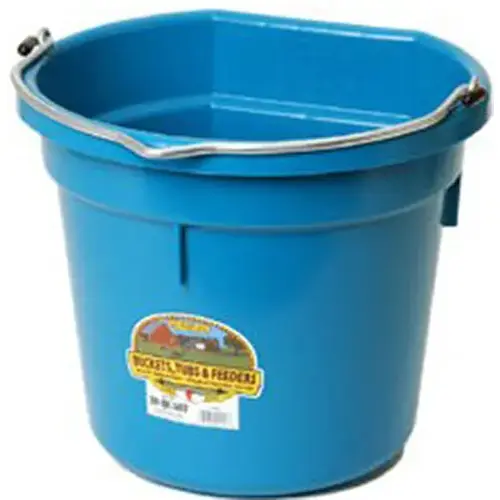MILLER FLAT BACK 20 QUART PLASTIC BUCKET - TEAL MILLER FLAT BACK 20 QUART PLASTIC BUCKET - TEAL