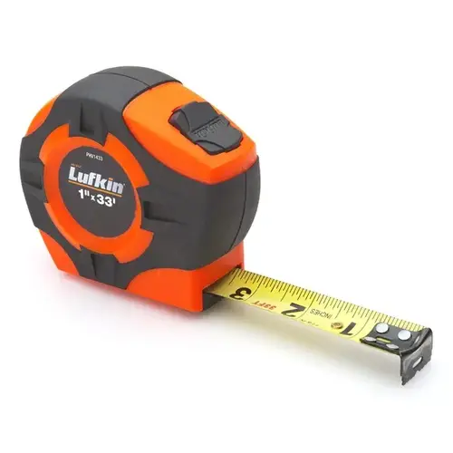 Tape Measure Hi-Viz 33ft x 1" Orange/Black with Yellow Clad Tape Tape Measure Hi-Viz 33ft x 1" Orange/Black with Yellow Clad Tape