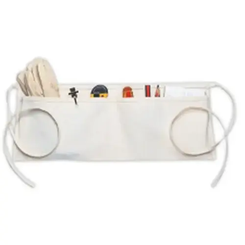 Tool Works Series Work Apron, 29 to 50 in Waist, Cotton, White, 2-Pocket