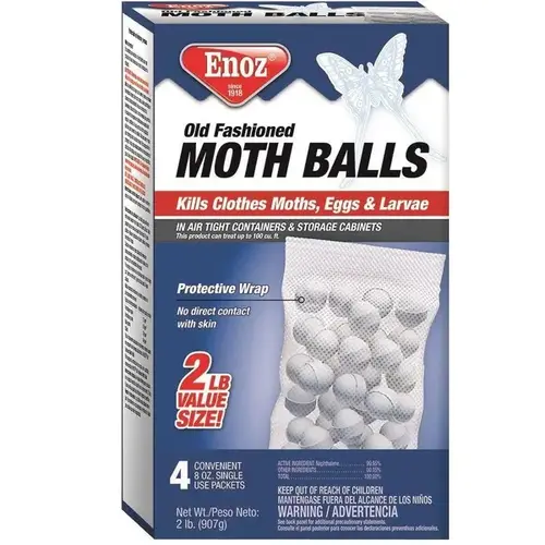 Old Fashioned Moth Balls - 4 x 8oz. Packets