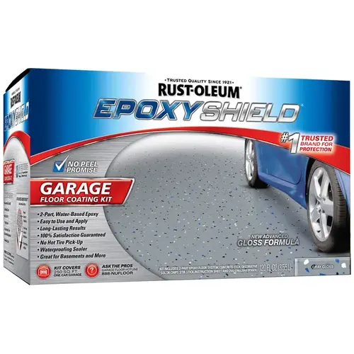 EPOXYSHIELD Gloss Garage Floor Coating Kit, Gray, 120 Oz. EPOXYSHIELD Gloss Garage Floor Coating Kit, Gray, 120 Oz.