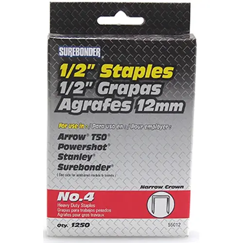 Surebonder Heavy Duty Staples No.4 - 1/2" Surebonder Heavy Duty Staples No.4 - 1/2"