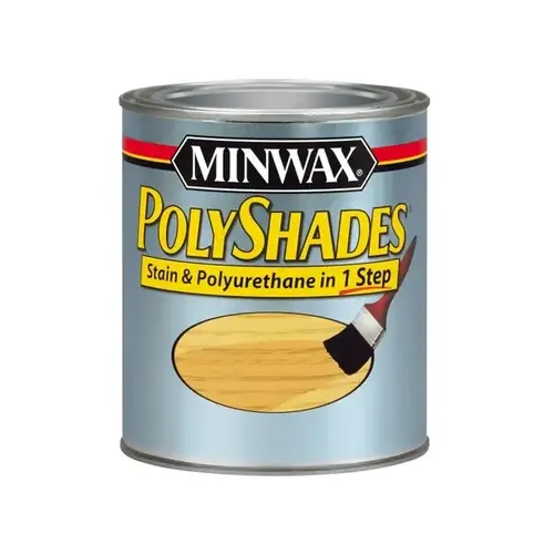 PolyShades Wood Stain and Polyurethane, Gloss, Olde Maple, Liquid, 1 qt, Can PolyShades Wood Stain and Polyurethane, Gloss, Olde Maple, Liquid, 1 qt, Can