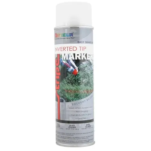 Inverted Tip Fast Drying Solvent Based Marking Paint, 20 fl-oz Aerosol Can, Clear Inverted Tip Fast Drying Solvent Based Marking Paint, 20 fl-oz Aerosol Can, Clear