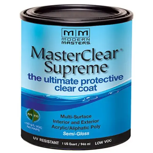 Protective Coating MasterClear Supreme Semi-Gloss Clear Water-Based 1 qt Clear
