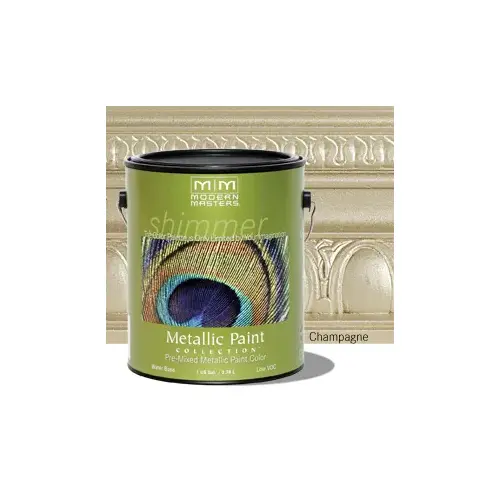 Metallic Paint Shimmer Satin Champagne Water-Based 1 gal Champagne Metallic Paint Shimmer Satin Champagne Water-Based 1 gal Champagne