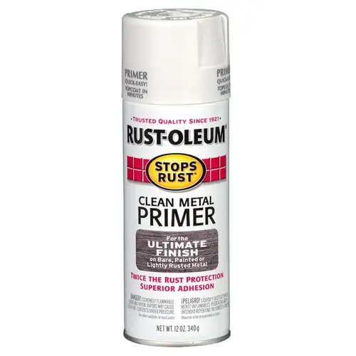 STOPS RUST Primer Spray, White, Flat/Matte, 12 oz STOPS RUST Primer Spray, White, Flat/Matte, 12 oz