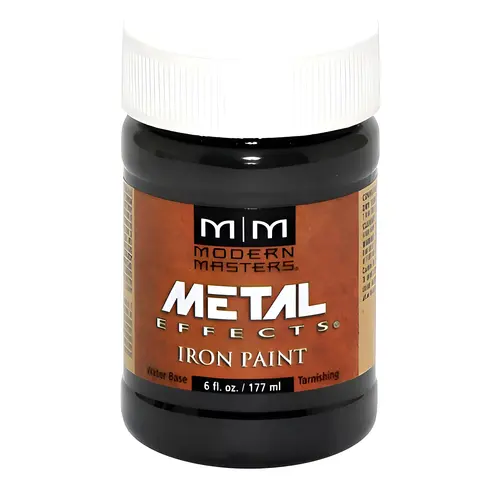 Oxidizing Paint Metal Effects Iron Water-Based, 6 Oz Container Size, Iron Color, Indoor And Outdoor Use