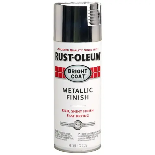 STOPS RUST Bright Coat Spray Paint, Metallic, Chrome, 11 oz, Aerosol Can STOPS RUST Bright Coat Spray Paint, Metallic, Chrome, 11 oz, Aerosol Can