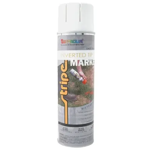 Inverted Tip Fast Drying Water Based Marking Paint, 20 fl-oz Aerosol Can, White Inverted Tip Fast Drying Water Based Marking Paint, 20 fl-oz Aerosol Can, White