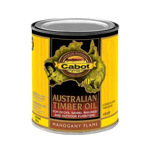 140.000.005 Australian Timber Oil, Mahogany Flame, Liquid, 1 qt, Can 140.000.005 Australian Timber Oil, Mahogany Flame, Liquid, 1 qt, Can