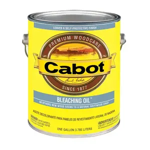 Cabot 140.0010241.007 140.00.007 Exterior Bleaching Stain, Natural Gray, Liquid, 1 gal
