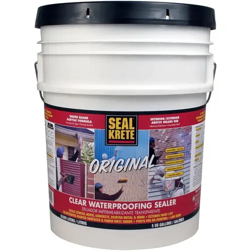 Waterproofing Primer & Sealer Original Clear Water-Based 5 gal Clear Waterproofing Primer & Sealer Original Clear Water-Based 5 gal Clear