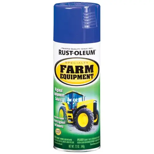 7424830 Farm Equipment Spray Paint, Gloss, Ford Blue, 12 oz, Aerosol Can 7424830 Farm Equipment Spray Paint, Gloss, Ford Blue, 12 oz, Aerosol Can