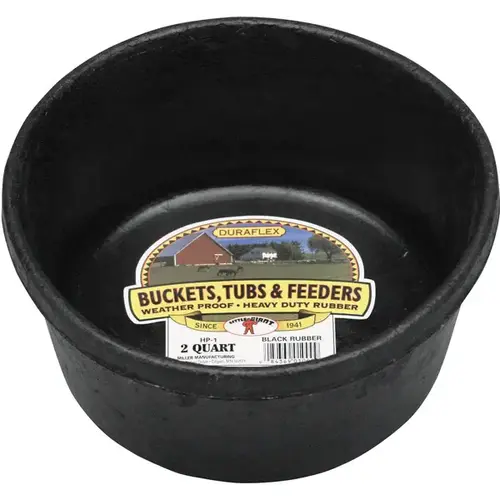 Feeder Pan DuraFlex 2 qt For Livestock Black Feeder Pan DuraFlex 2 qt For Livestock Black