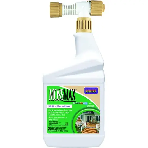 Moss/Algae Killer, Liquid, Spray Application, 1 qt Light Yellow Moss/Algae Killer, Liquid, Spray Application, 1 qt Light Yellow