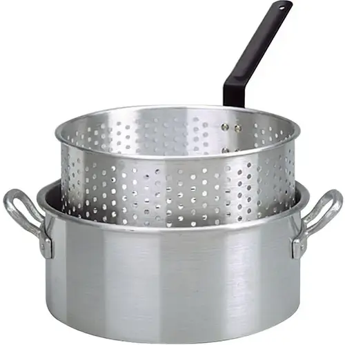 King Cooker 9 Quart Aluminum Fry Pan and Basket King Cooker 9 Quart Aluminum Fry Pan and Basket