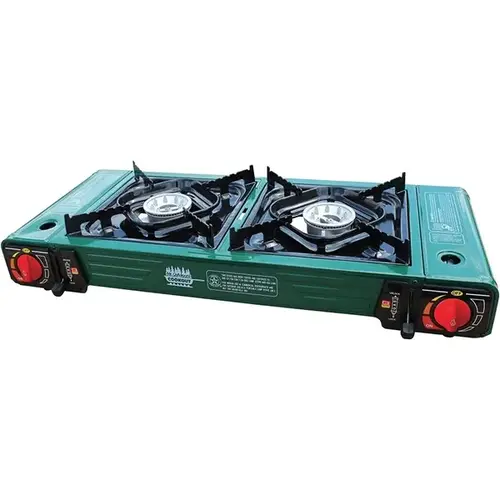 Mr. Outdoor Propane Cookout Set - with Double Stove & Griddle Top Mr. Outdoor Propane Cookout Set - with Double Stove & Griddle Top