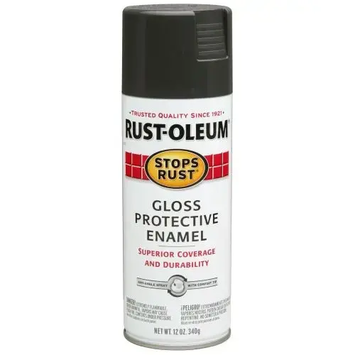 STOPS RUST Protective Enamel Spray Paint, Gloss, Smoke Gray, 12 oz, Aerosol Can STOPS RUST Protective Enamel Spray Paint, Gloss, Smoke Gray, 12 oz, Aerosol Can