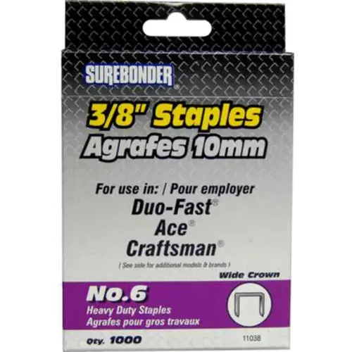 1000-Pack #6 Heavy-Duty 3/8-Inch Staple - pack of 5 1000-Pack #6 Heavy-Duty 3/8-Inch Staple - pack of 5