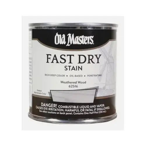 Old Masters Fast Dry Stain - Weathered Wood - 1/2 Pint Old Masters Fast Dry Stain - Weathered Wood - 1/2 Pint
