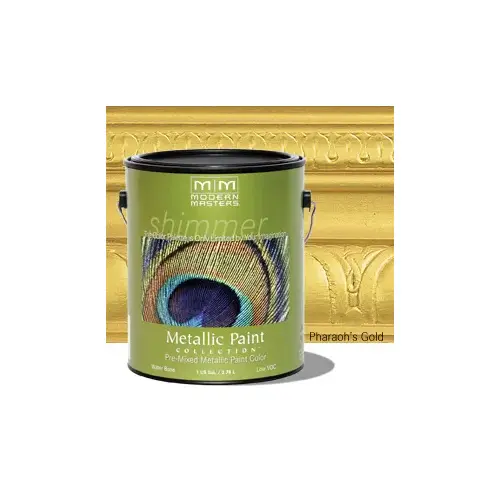Metallic Paint Shimmer Satin Pharaoh's Gold Water-Based 1 gal Pharaoh's Gold Metallic Paint Shimmer Satin Pharaoh's Gold Water-Based 1 gal Pharaoh's Gold