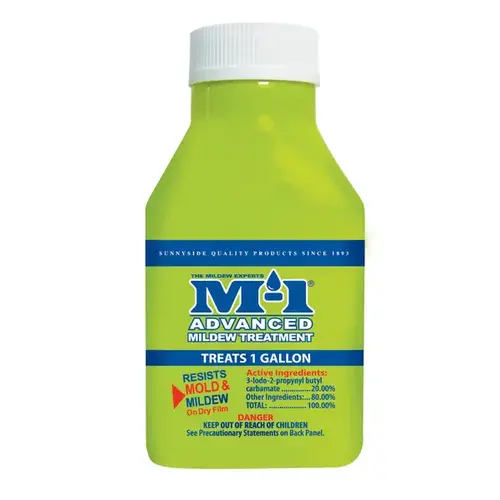 M-1 Mildewcide Paint Additivie, 1.38 oz. Treats 1 Gallon Yellow M-1 Mildewcide Paint Additivie, 1.38 oz. Treats 1 Gallon Yellow