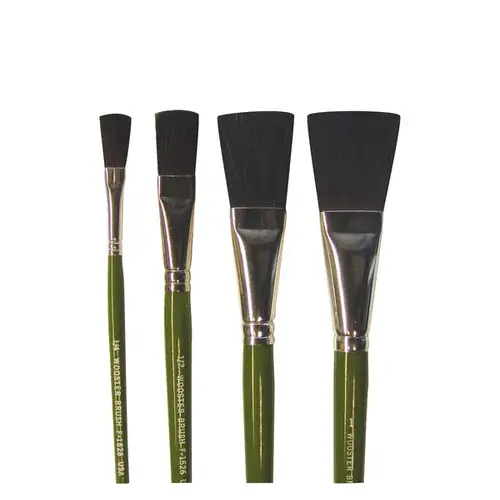 Camel Hair Artists Brushes, 13.2 mm W, Camel hair, wood handle Camel Hair Artists Brushes, 13.2 mm W, Camel hair, wood handle