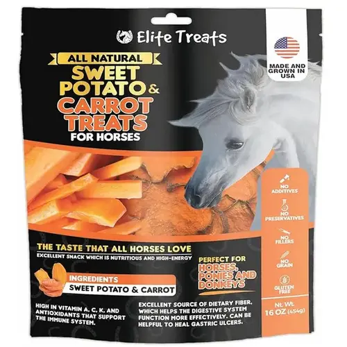 Sweet Potato & Carrot Equine Treats - 16 oz. Bag